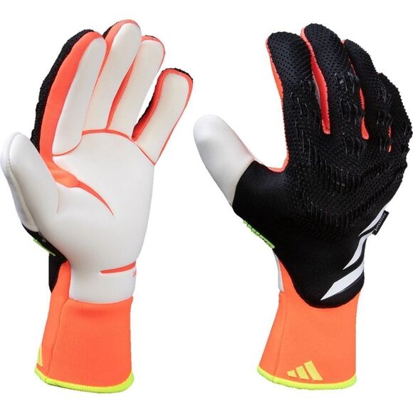 Adidas Predator Goalkeeper Pro Gloves FSP Black Orange White Texturized Size 8.5 - Picture 2 of 16